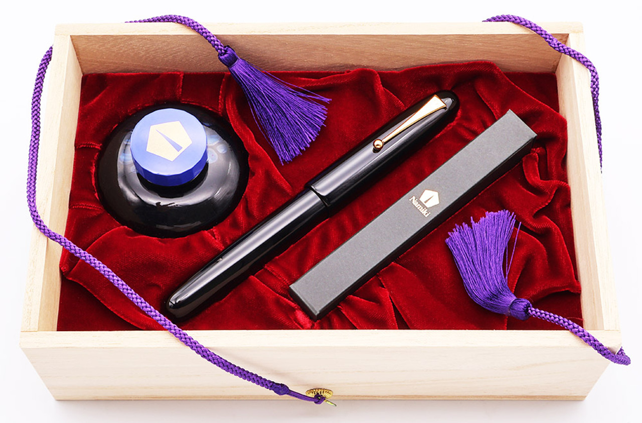 Namiki Emperor Fountain Pen (2016) - Roiro Black Urushi, Eyedropper, 18K Broad Nib (Excellent + in Box)