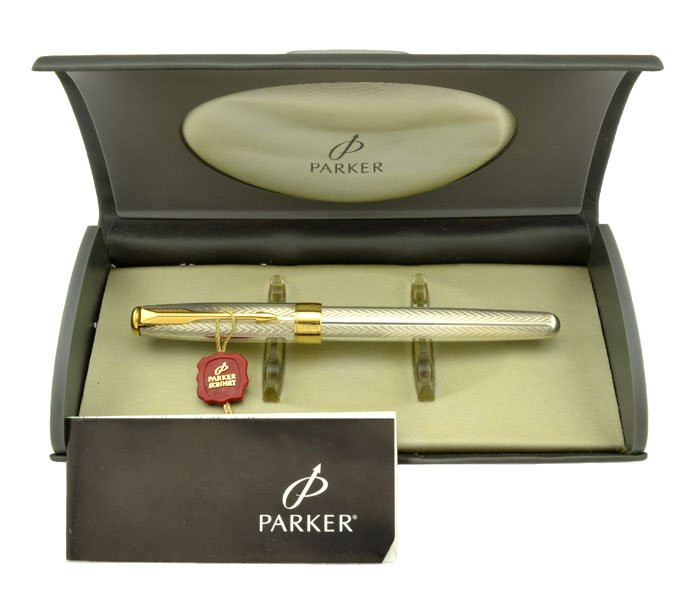 PARKER SONNET Fougere フジェール ペン先18K 万年筆 Parker SONNET Fougere Sterling Fountain Pen - Fine 18k Nib