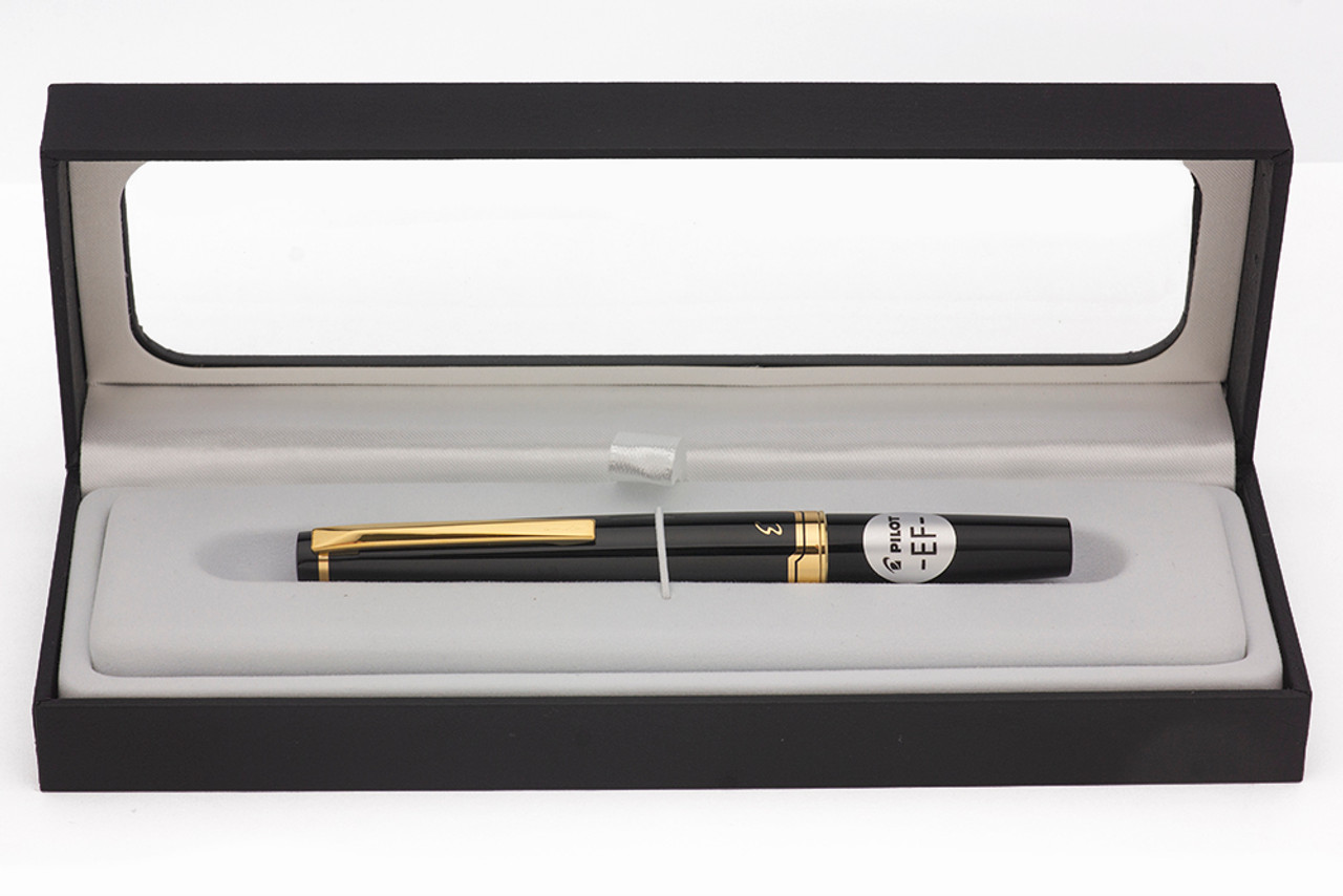 Pilot Elite 95S Pocket Fountain Pen  - Black w/GT, C/C, 14k Gold Extra-Fine Nib (New in Box, Works Well)