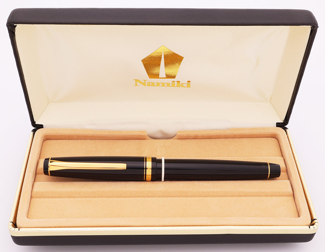 Pilot Falcon Resin Fountain Pen (2008) - Black, Gold Trim, C/C, 14k SF (Soft Fine) Nib (Near Mint in Box, Never Inked, Works Well)