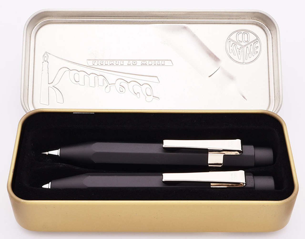 Kaweco AL Sport Ballpoint Pen-Mechanical Pencil Set - Matte Black, D1 Refill (Mint in Box)