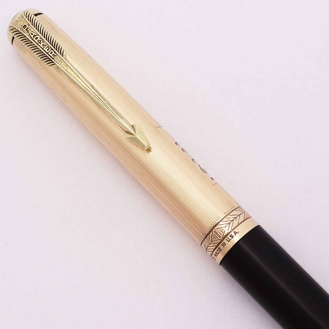 Parker 51 Mechanical Pencil - Black, 14k Clip & Nose Cone, GF Cap 9 Line, 0.9mm Leads (Excellent, Works Well)