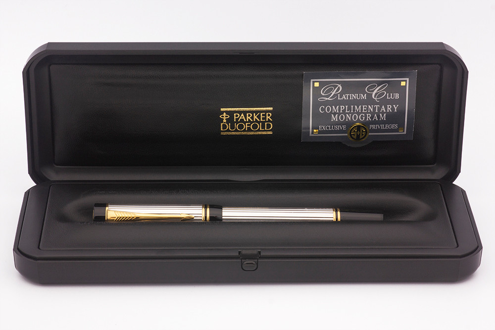 Parker Duofold International Fountain Pen (1994) Sterling Silver