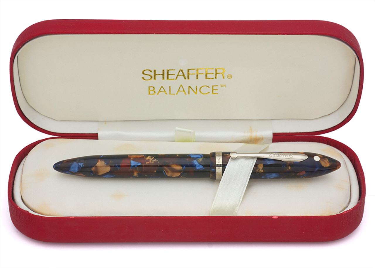 Sheaffer Balance II Levenger SE Fountain Pen - Aspen Glow, Chrome Trim,  C/C,  Fine 18k Feather Touch Nib (Excellent in Box, Works Well)