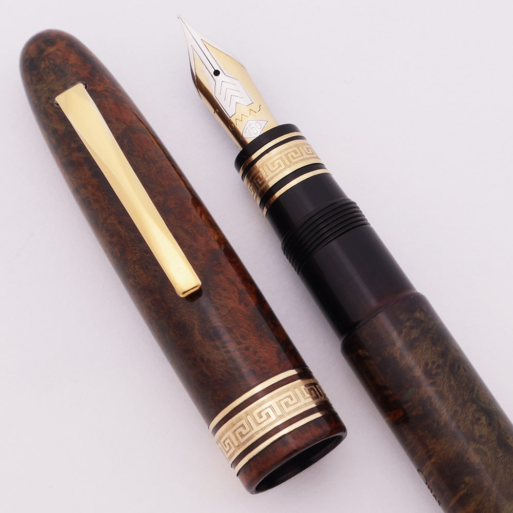 オマス　AM 87 万年筆 Omas A.M. 87 Fountain Pen - Oversized, Brown Briarwood, Piston