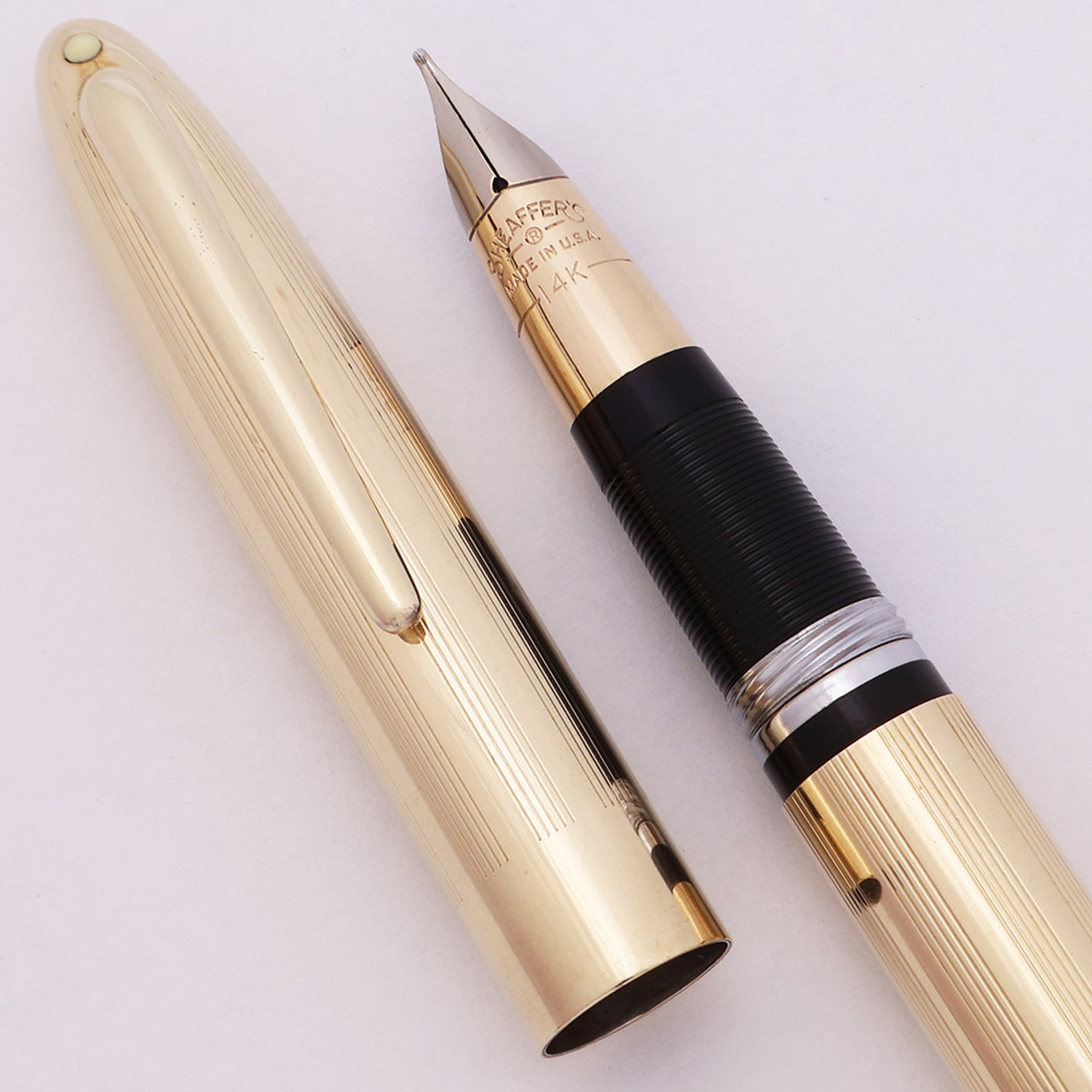 Sheaffer Triumph Snorkel Fountain Pen - Gold-Filled, Medium Triumph Nib (Excellent, Restored)