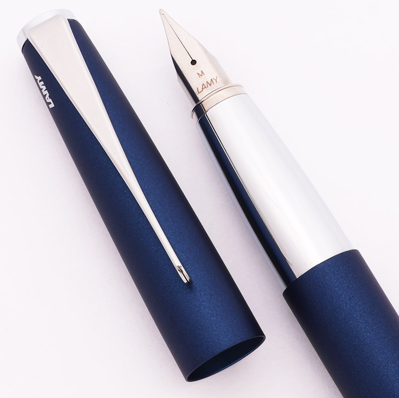 Lamy Studio Fountain Pen -  Imperial Blue, C/C,  Medium Steel Nib (Near Mint , Works Well)