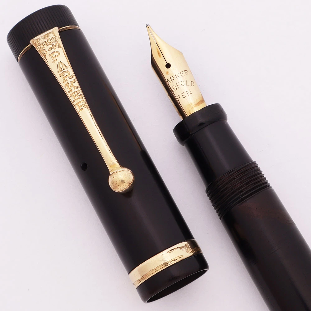 Parker Duofold Junior Fountain Pen (1922) - Black Hard Rubber, Medium ...
