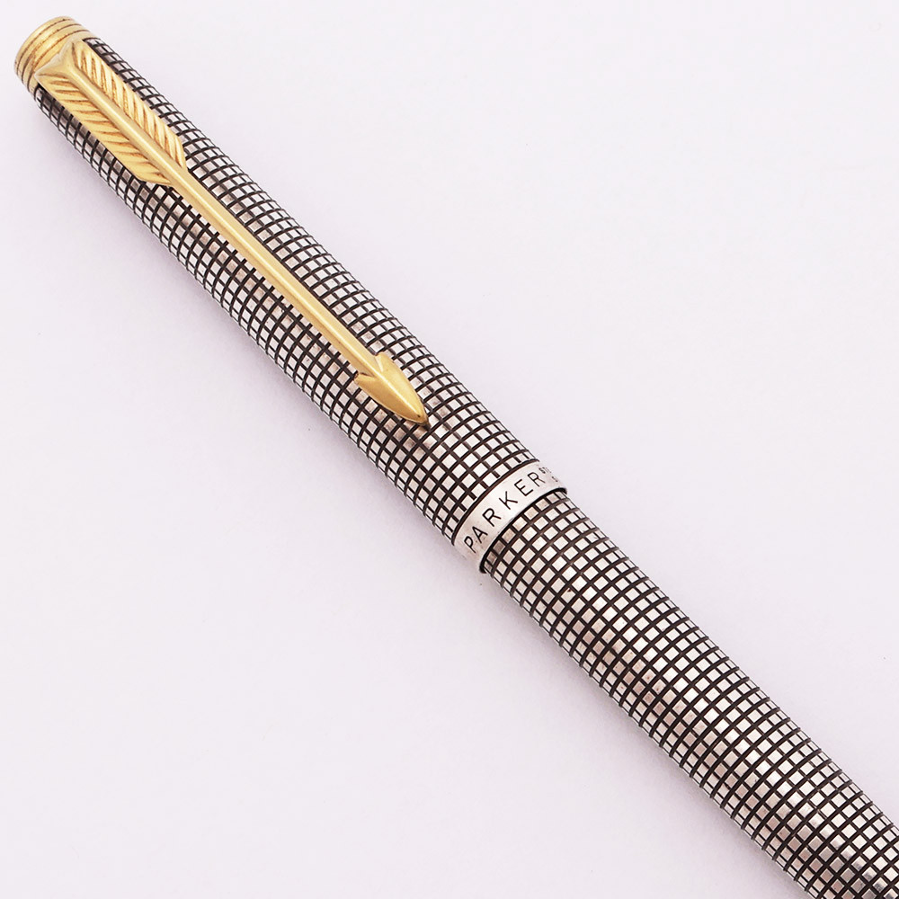 PARKER Sterling Silver ボールペン 本体 Parker 75 Ballpoint Pen (USA, 1970s) - Sterling Silver Cisele w/GT