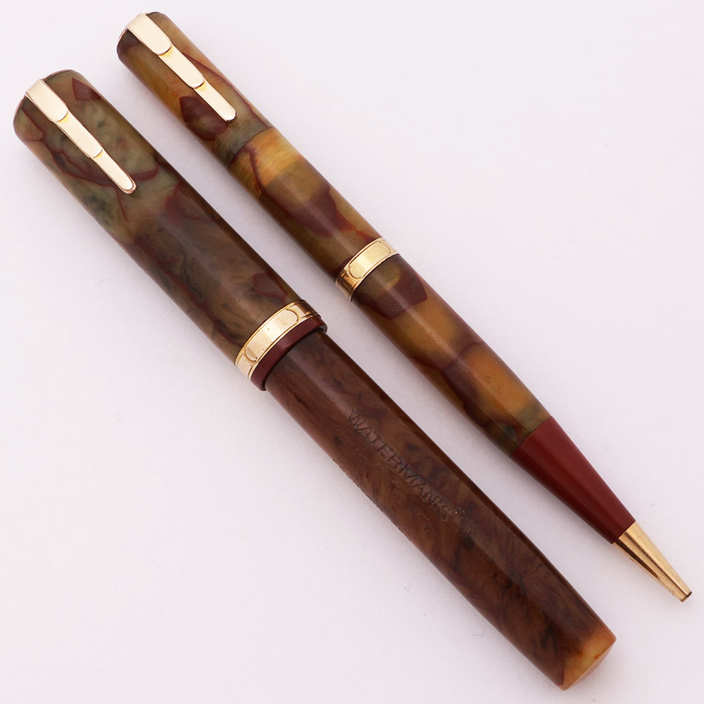 Waterman Lady Patricia Fountain Pen & Pencil Set - Onyx, Flexible