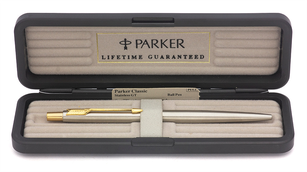 Parker 75 Classic Ballpoint Pen (1990) - Stainless Steel Flighter