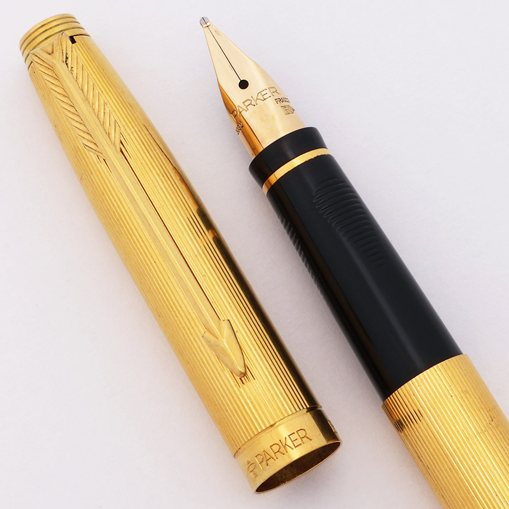 Parker 75 Millerais Fountain Pen (France, 1988) - Gold Plated