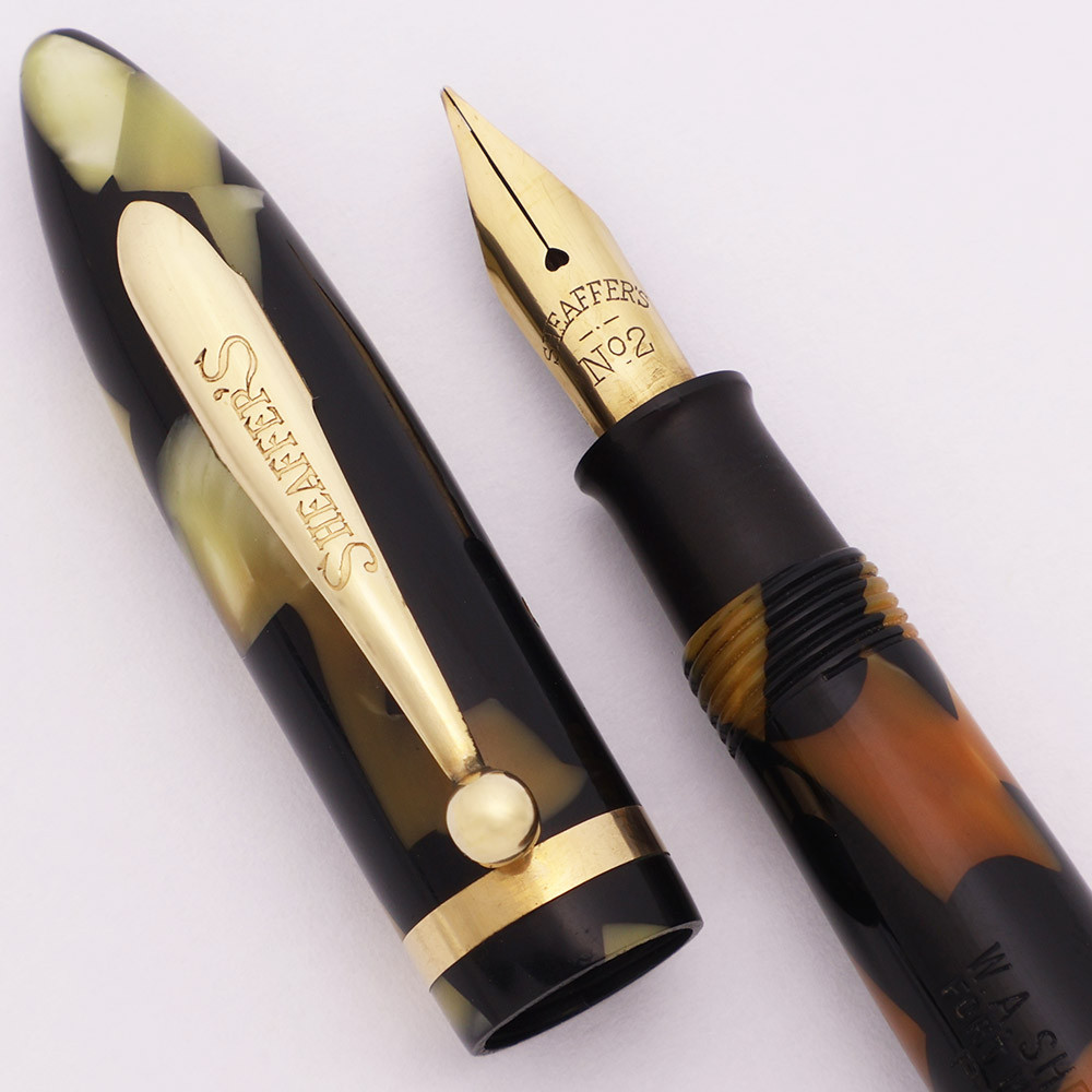 Sheaffer Balance Petite (1930s) - Black & Pearl, Lever Filler, 14k