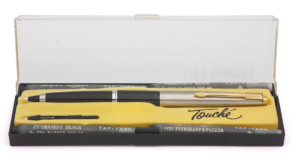 Parker 45 Touche Fiber-Tip Pen (1966-70) - Black, Flighter Cap w
