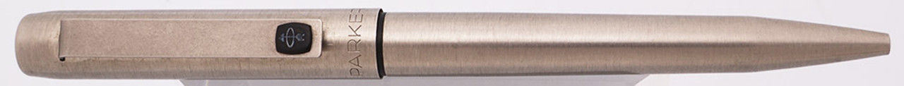 Parker 25 Ballpoint Pen  (UK, 1975-79) - Brushed Steel  (Excellent, Works Well)