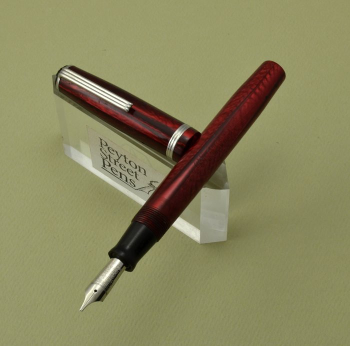 Esterbrook Transitional J Fountain Pen - Red, 9314-B Oblique Relief Stub (Excellent, Restored)