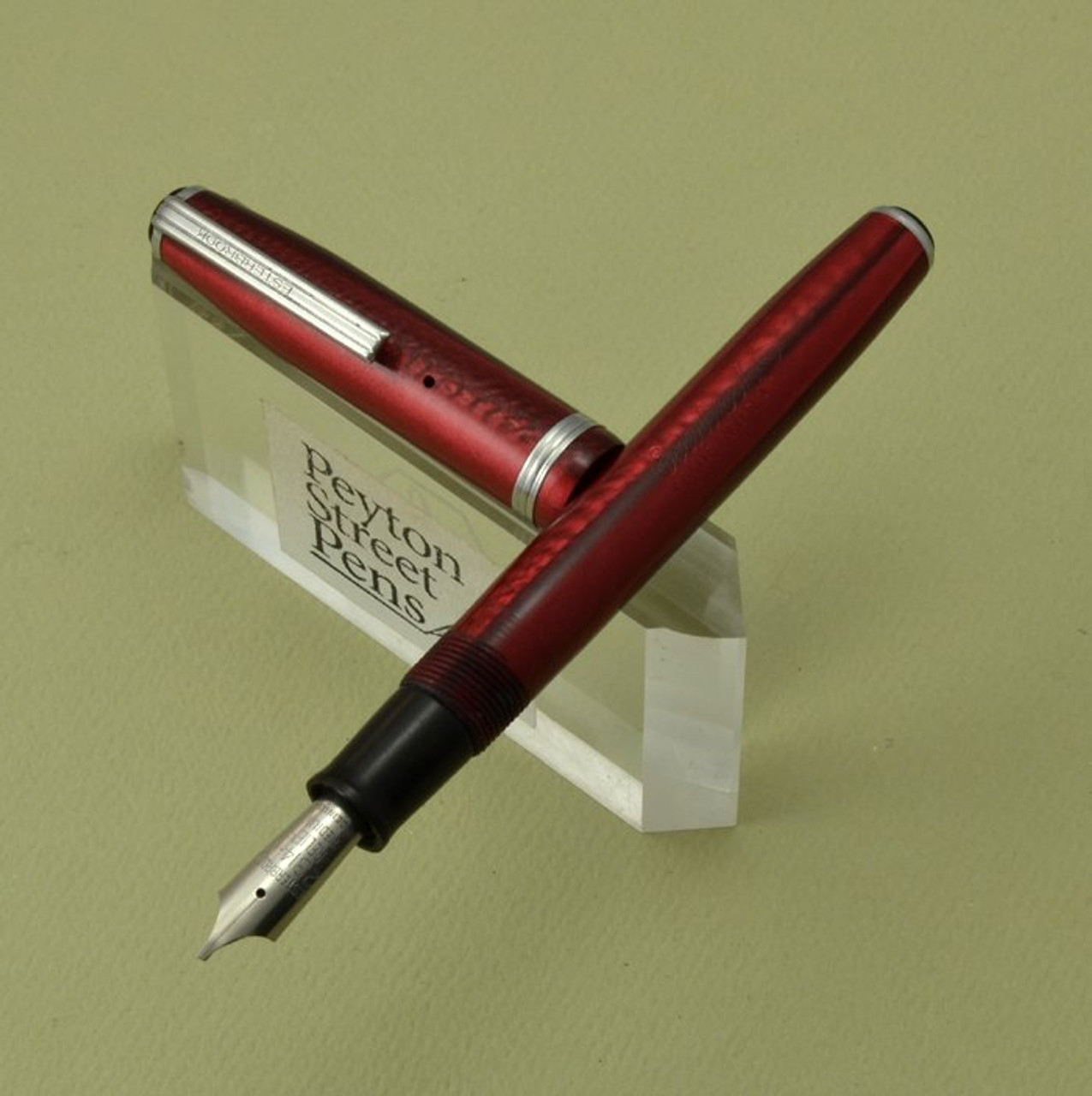 Esterbrook SJ Fountain Pen - Red, 2314-M Medium Oblique Nib (Excellent, Restored)