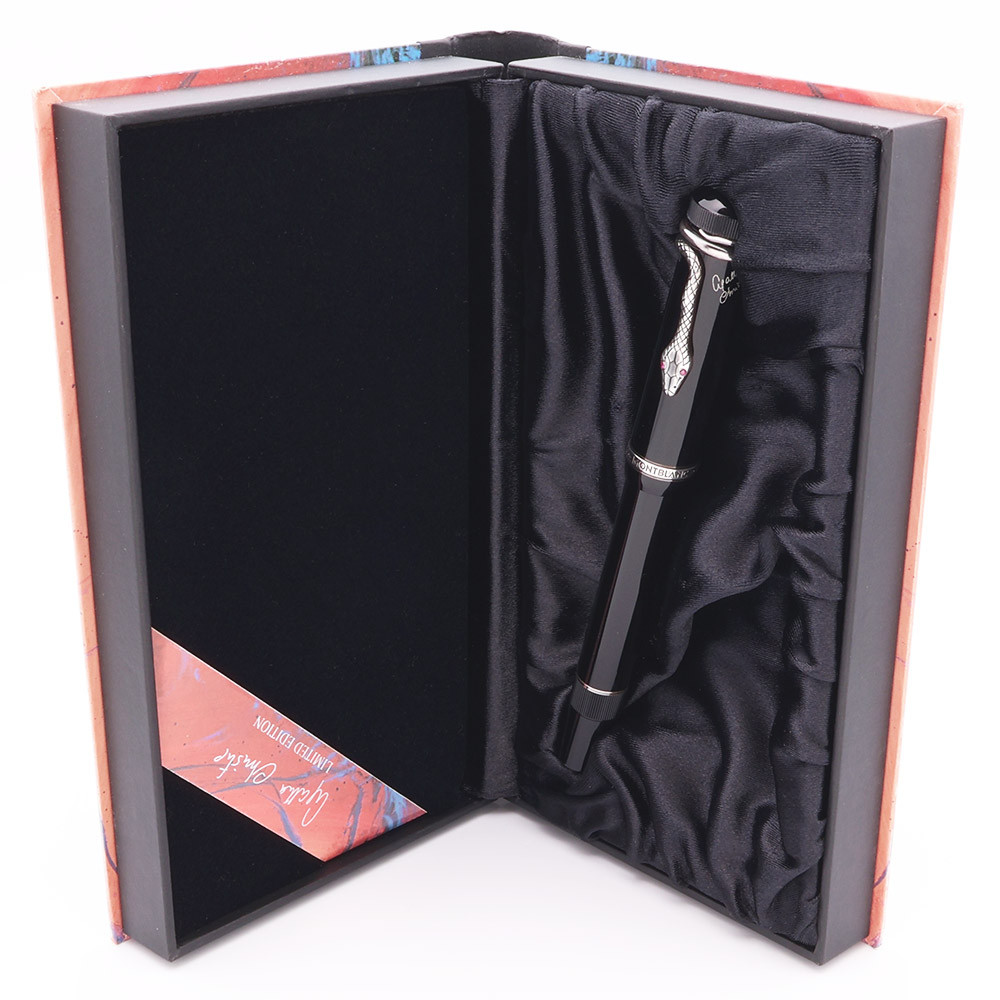Montblanc Writers Edition LE Fountain Pen (1993) - Agatha Christie, Black & Sterling, 18k Fine (Near Mint in Box, Works Well)