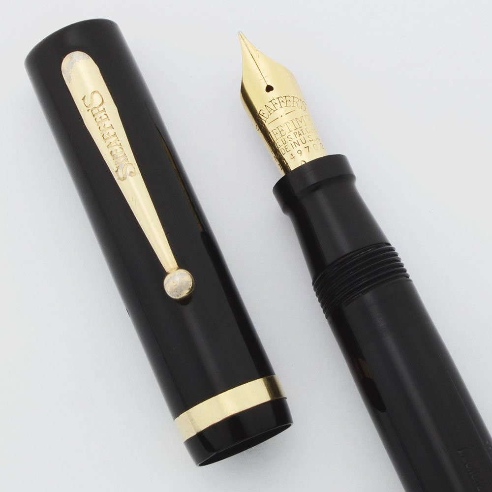Sheaffer Lifetime Flat Top (1930s) - Black, Oversized, Medium