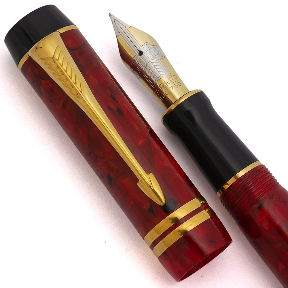Parker Duofold Centennial Fountain Pen (Mk II 1996) - Jasper Red