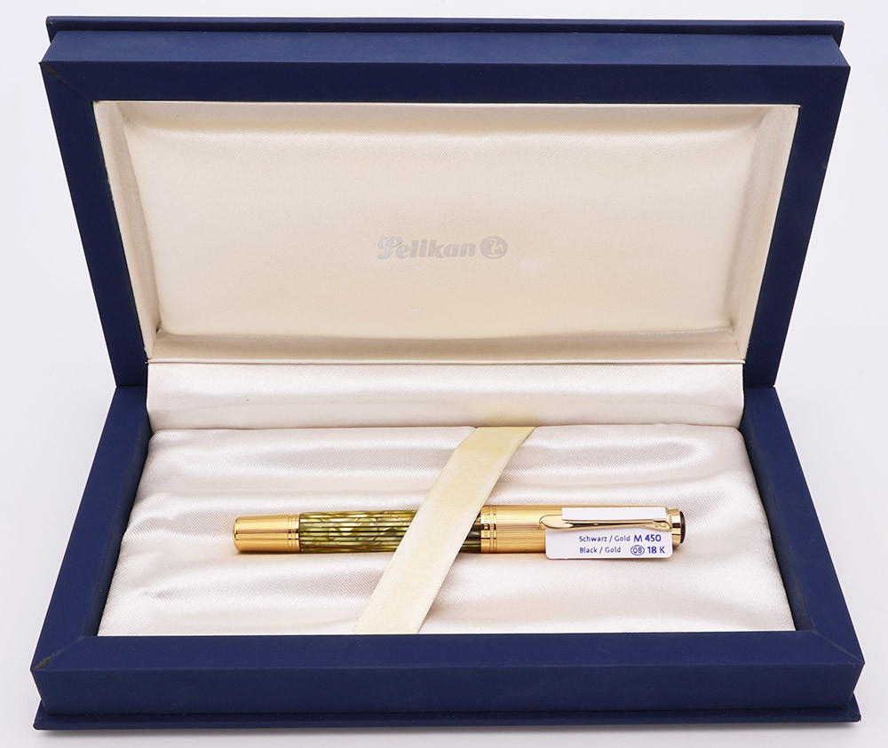 Pelikan M450 (2004-2006) Fountain Pen - Lt Green Tortoise w