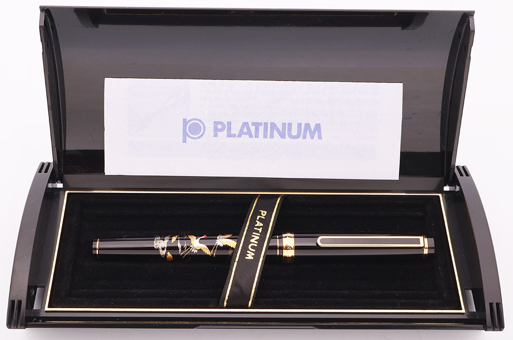 Platinum Maki-e Yoshi Takumi Fountain Pen - Crane & Mt. Fuji, C/C