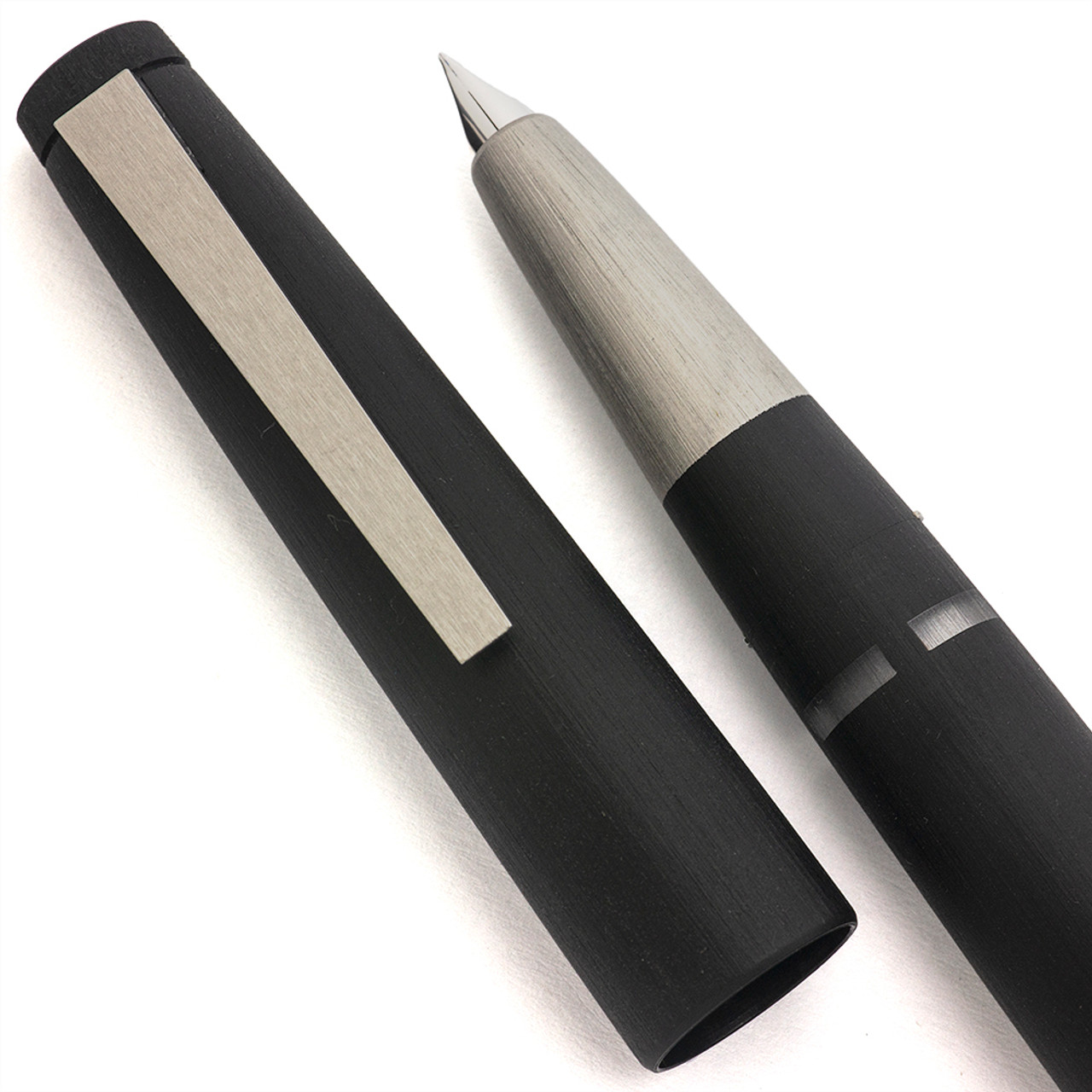 Lamy 2000 Fountain Pen - Black Makrolon, Piston Filler, Fine 14K Nib (Excellent +, Works Well)