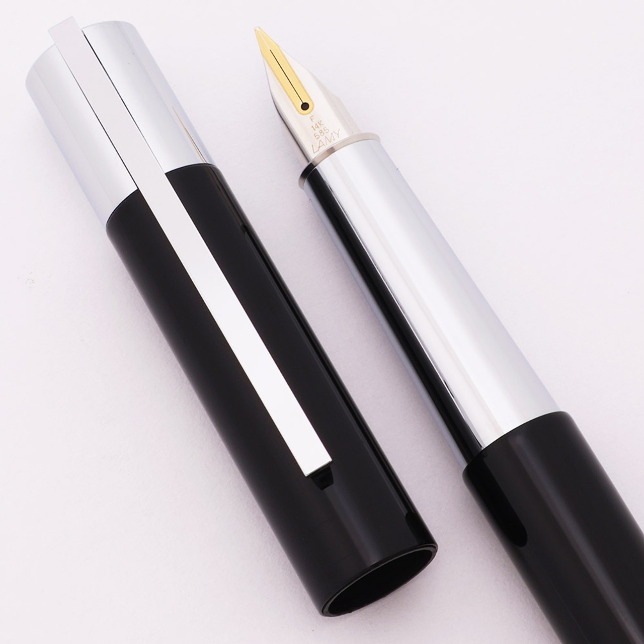 Lamy Scala Fountain Pen - Piano Black, Fine 14k Nib (Excellent +, Works Well)