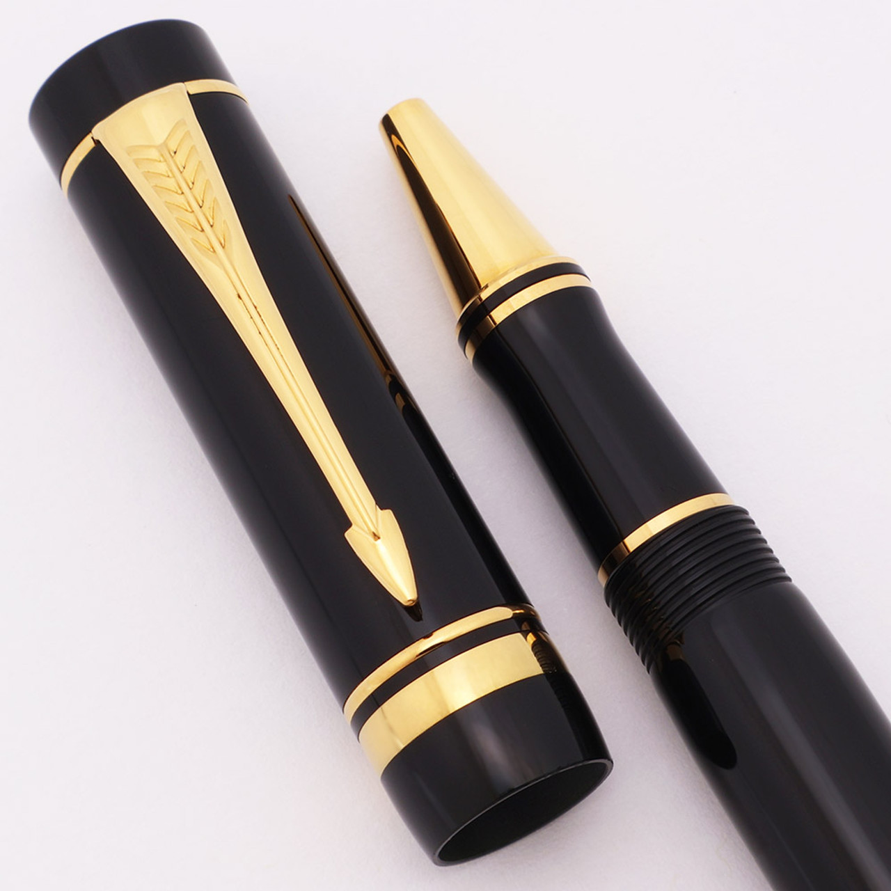 Parker Duofold International Rollerball (1990) - Black, Gold