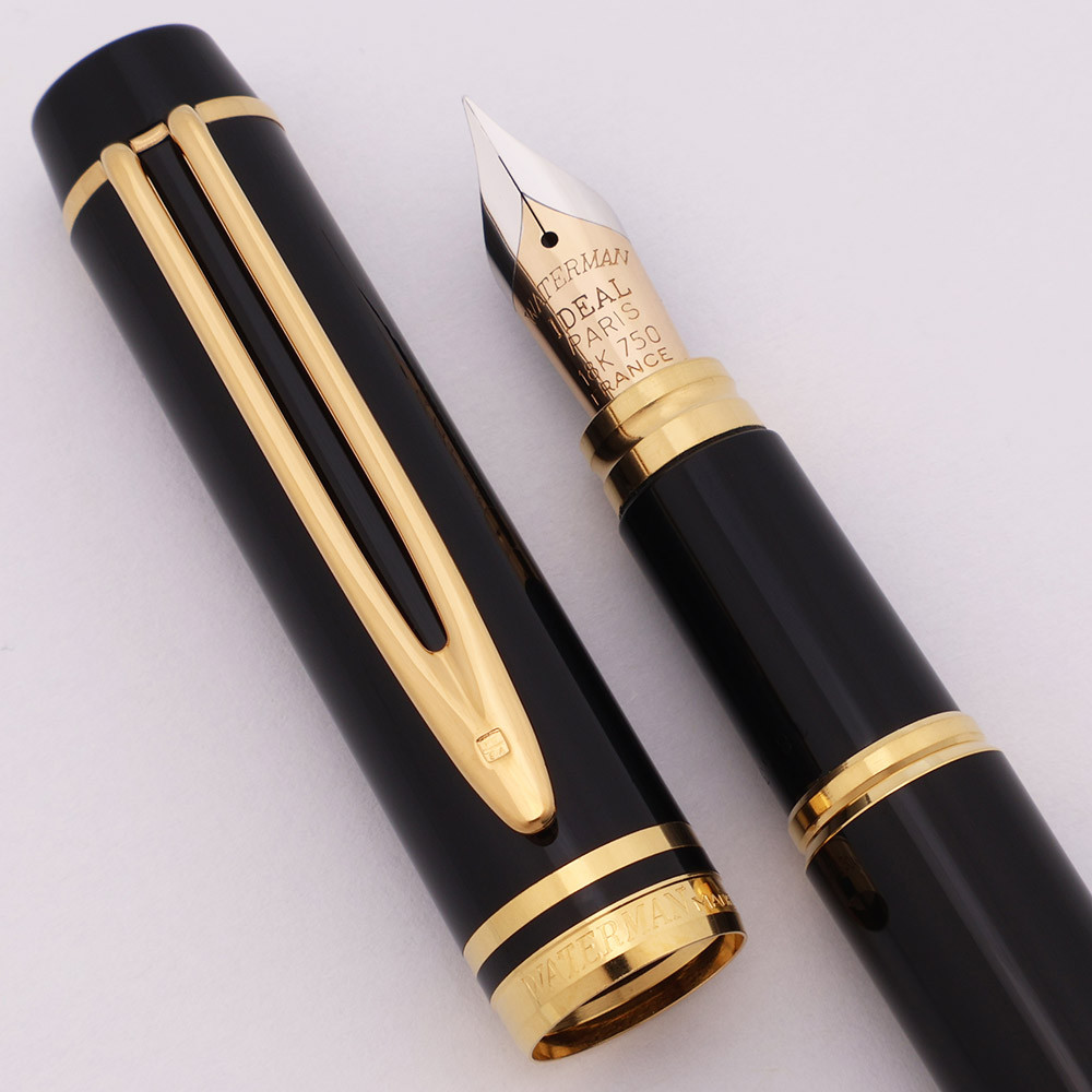 Waterman Le Man 100 Fountain Pen - Black, Extra-Fine 18k Nib (Excellent, Works Well)