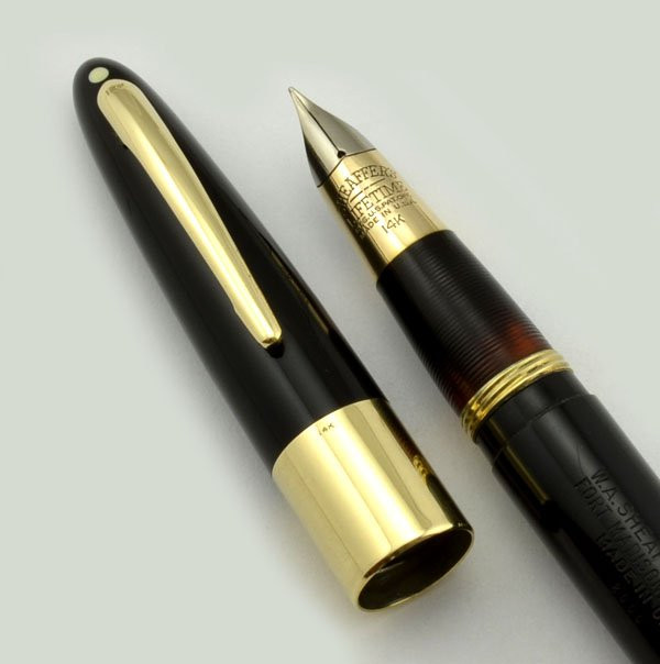 Sheaffer Triumph 2000 Autograph Fountain Pen - 1940s, Black w Wide