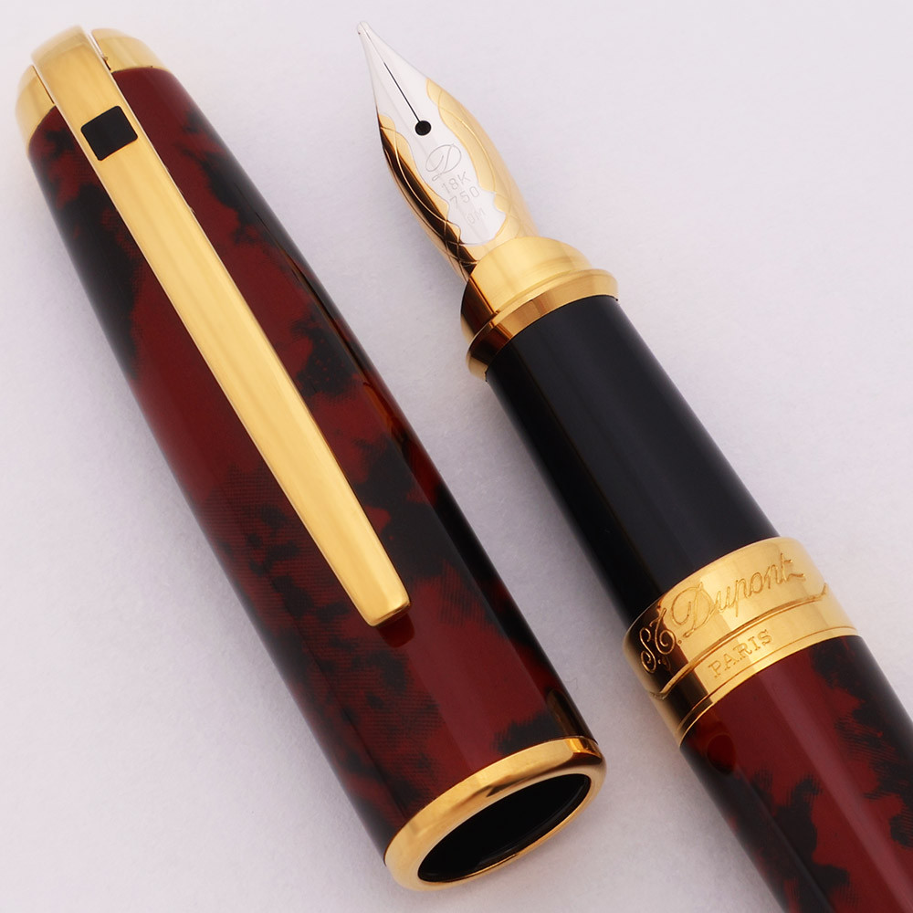 S T Dupont Olympio Orpheo Fountain Pen - Large (Standard), Red