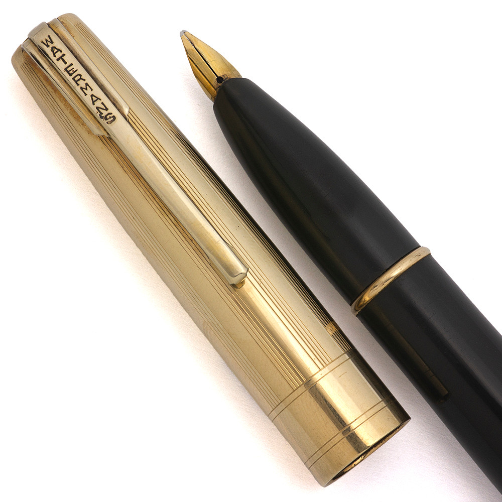 Waterman Stateleigh Fountain Pen (1940s)- Dark Grey w Gold