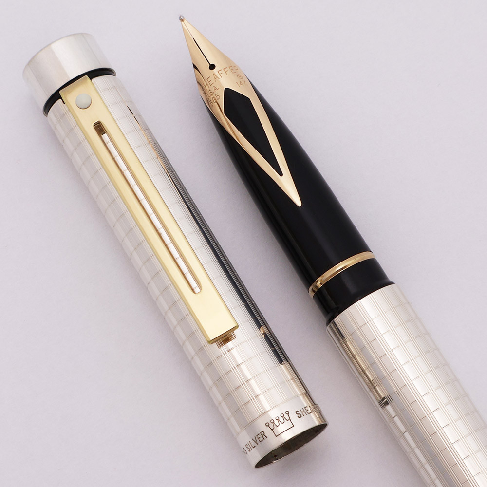 Sheaffer Targa 1006x Fountain Pen (1980s) - Sterling Grid, Gold