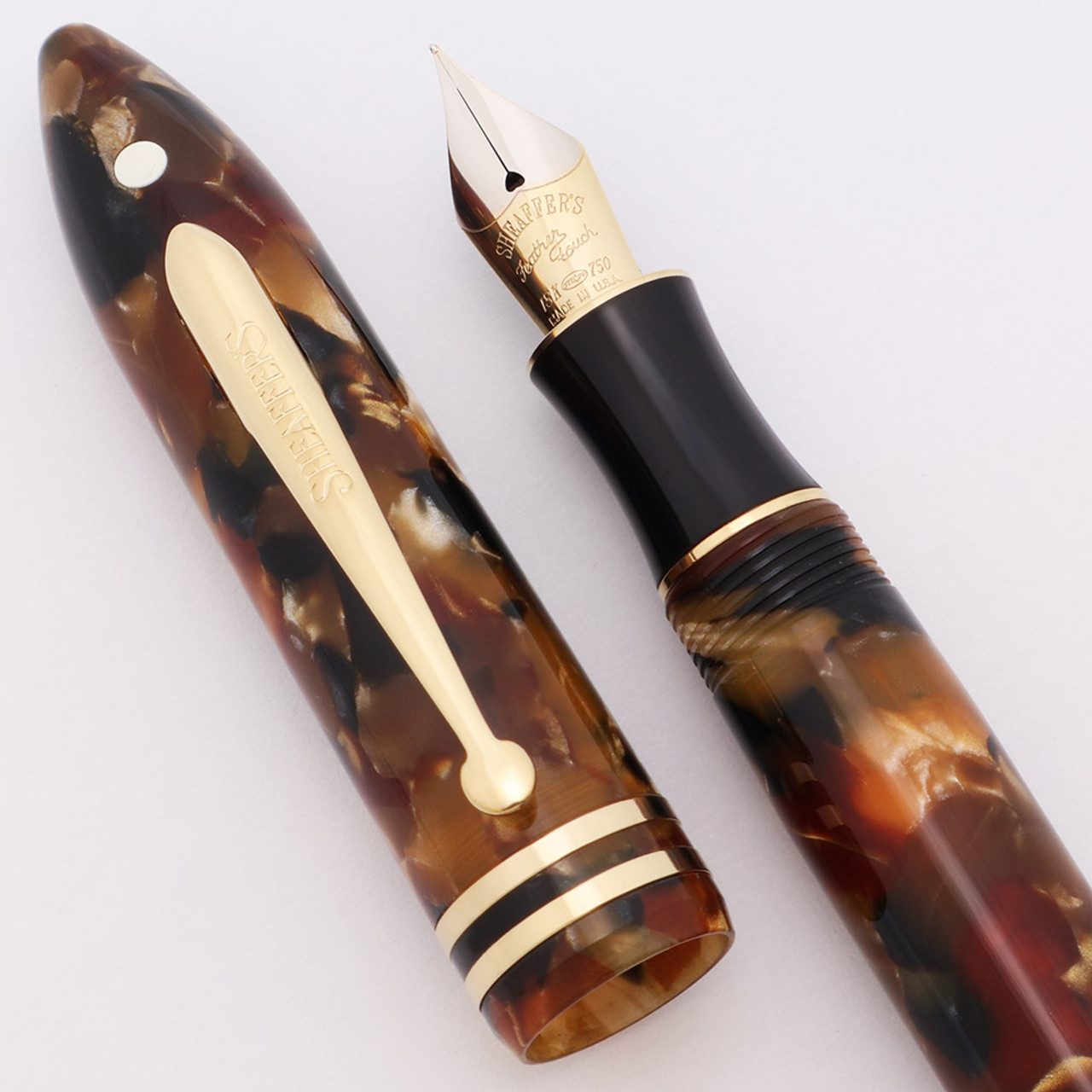 Sheaffer Balance II Fountain Pen - Amber Glow, Feather Touch 18k Fine Nib (Excellent +, Never Inked)
