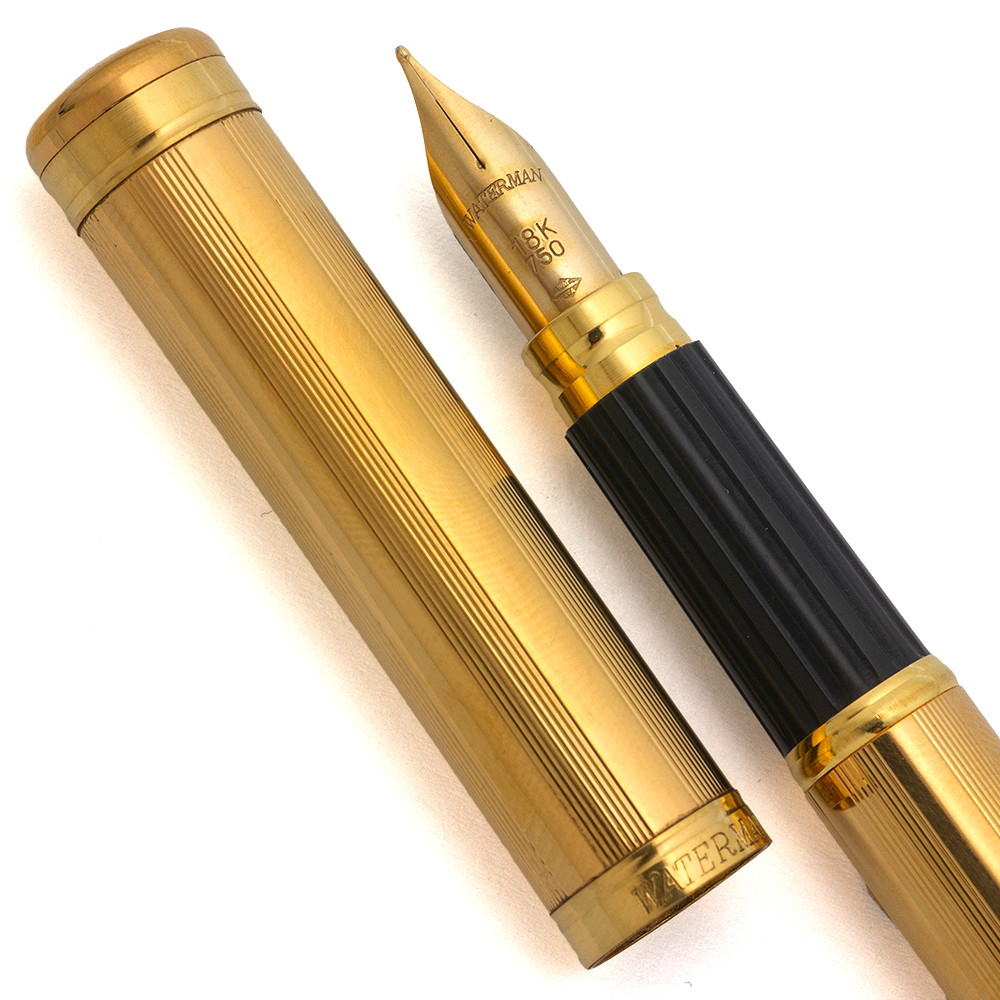 Waterman Lady Charlotte Fountain Pen (2000) - Gold Lined, Cartridge, 18k Fine Nib  (Excellent +, Works Well)