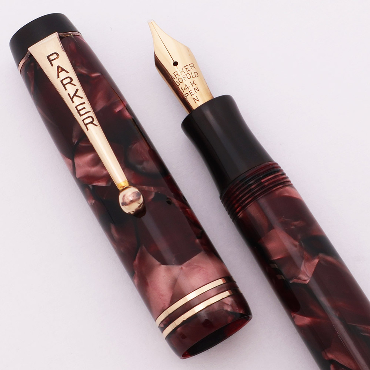 Parker Duofold/Victory Mk 1 (1940s, UK) - Burgundy Marble