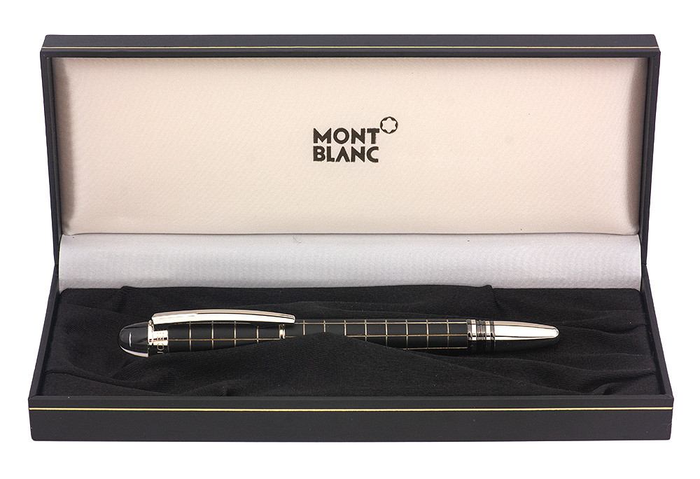 Montblanc Starwalker Rollerball Pen (2000s) Black Rubber Grid
