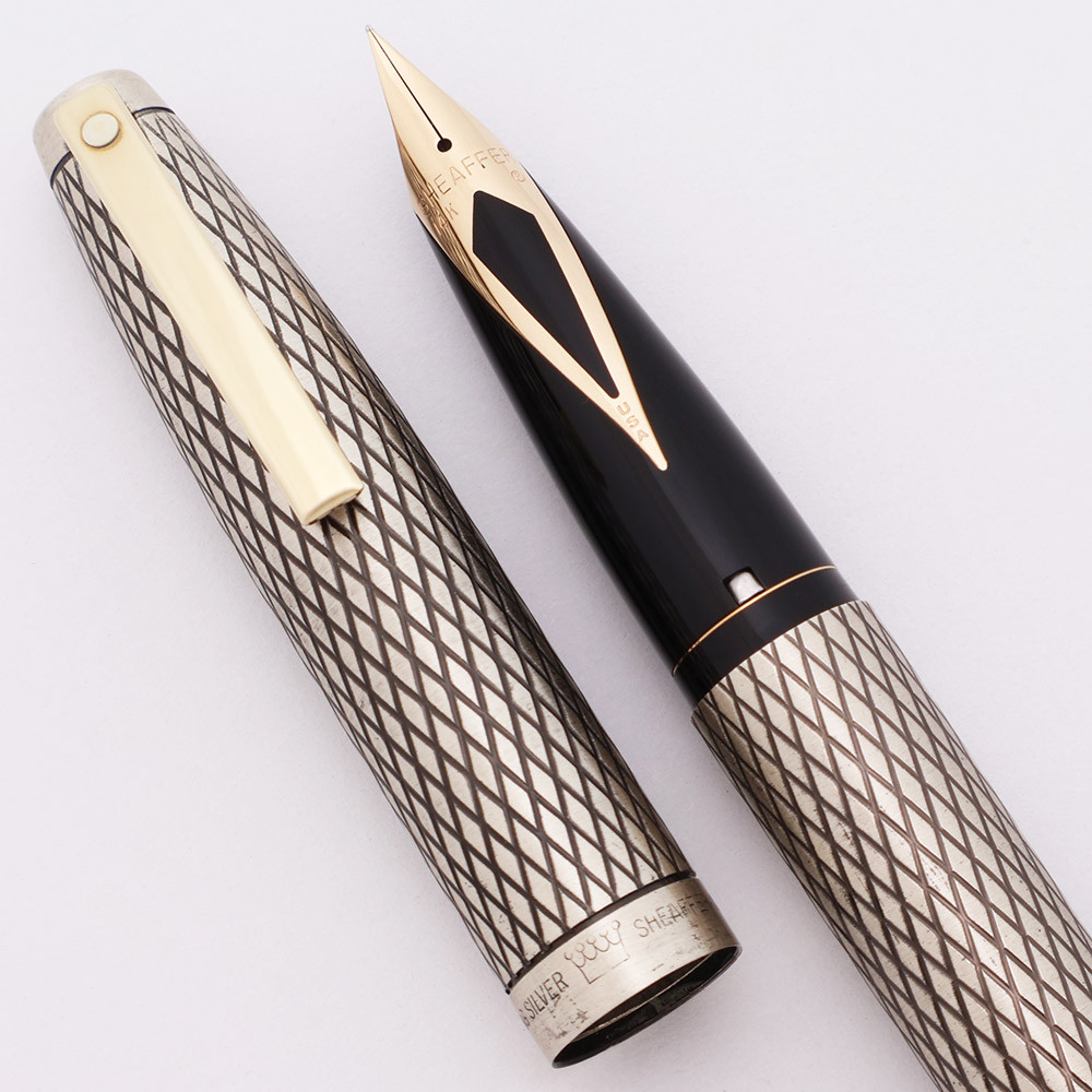Sheaffer Silver Imperial Fountain Pen (1970s) - Sterling Diamond