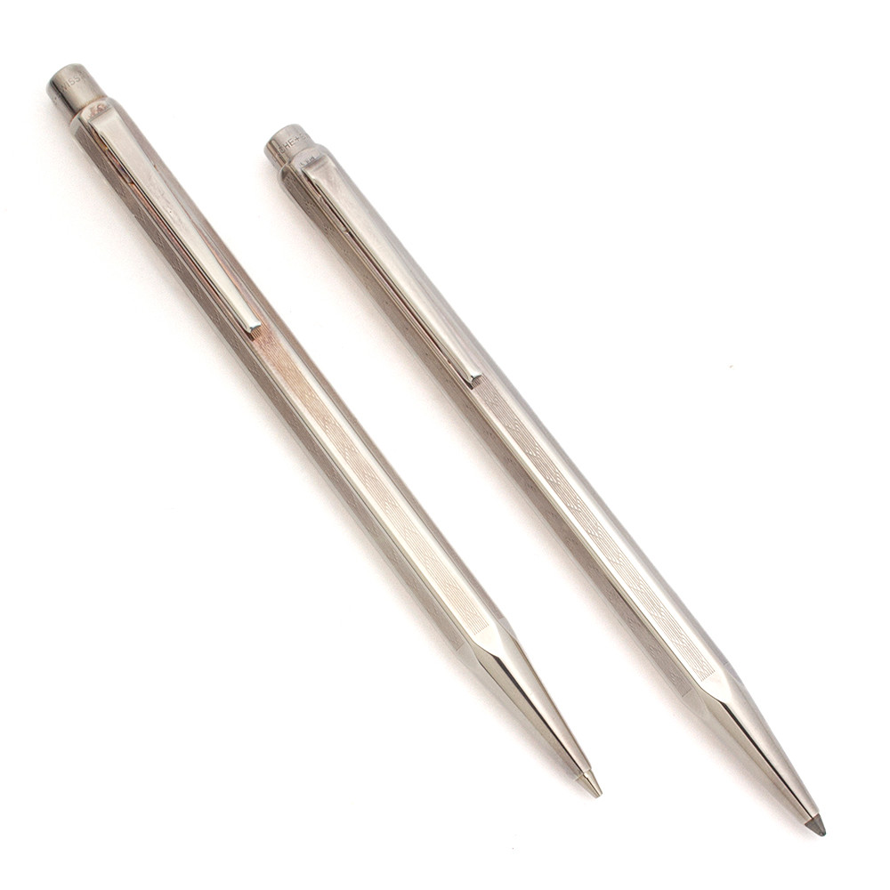 Caran D'Ache Ecridor Ballpoint Pen and Pencil Set - Chevron