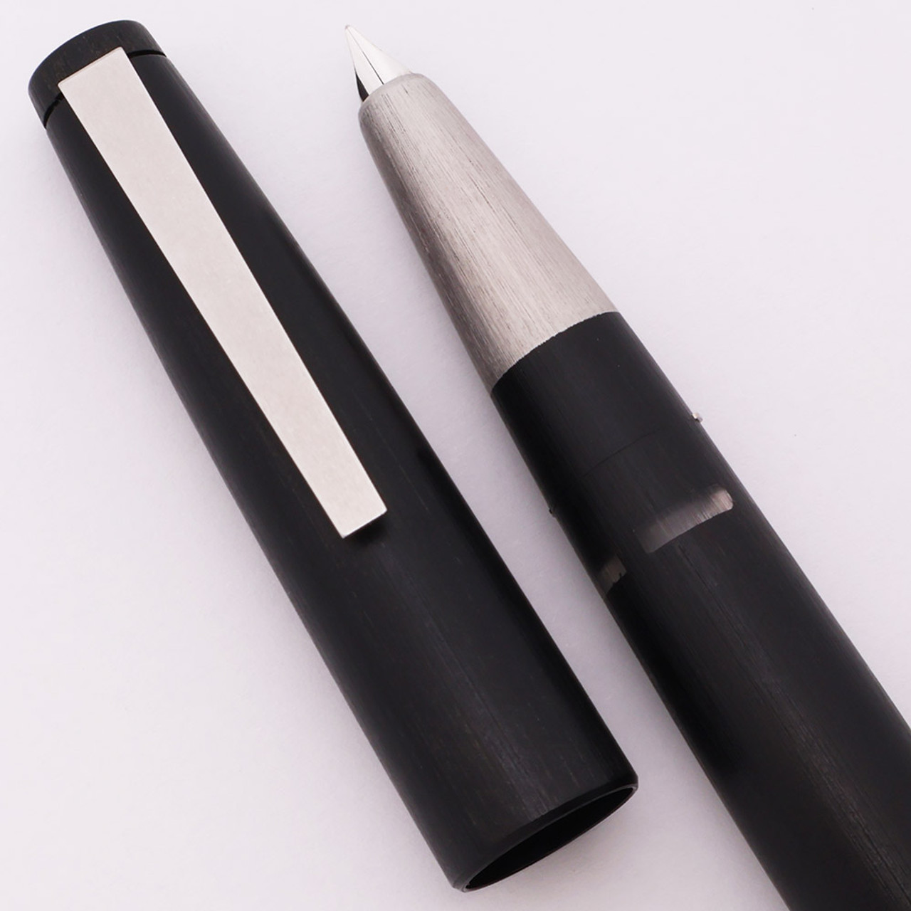 Lamy 2000 Fountain Pen - Black Makrolon, Piston Filler, Reverse Grind 14K Nib (Excellent, Works Well)