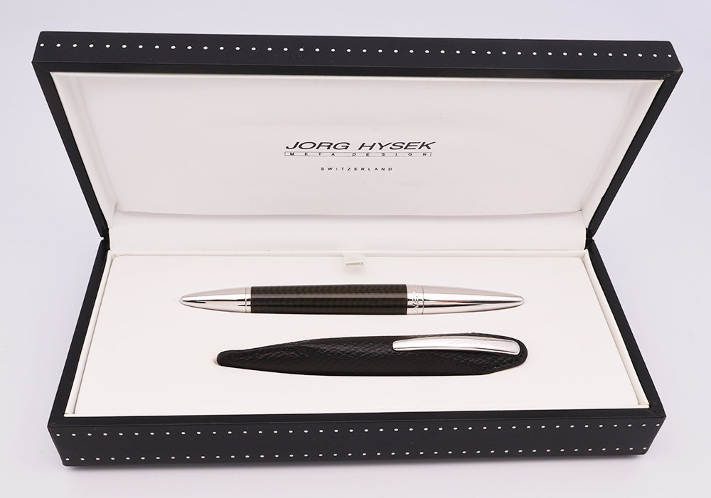 Jorg Hysek Carbon Fiber Fountain Pen - Unique Design w Leather