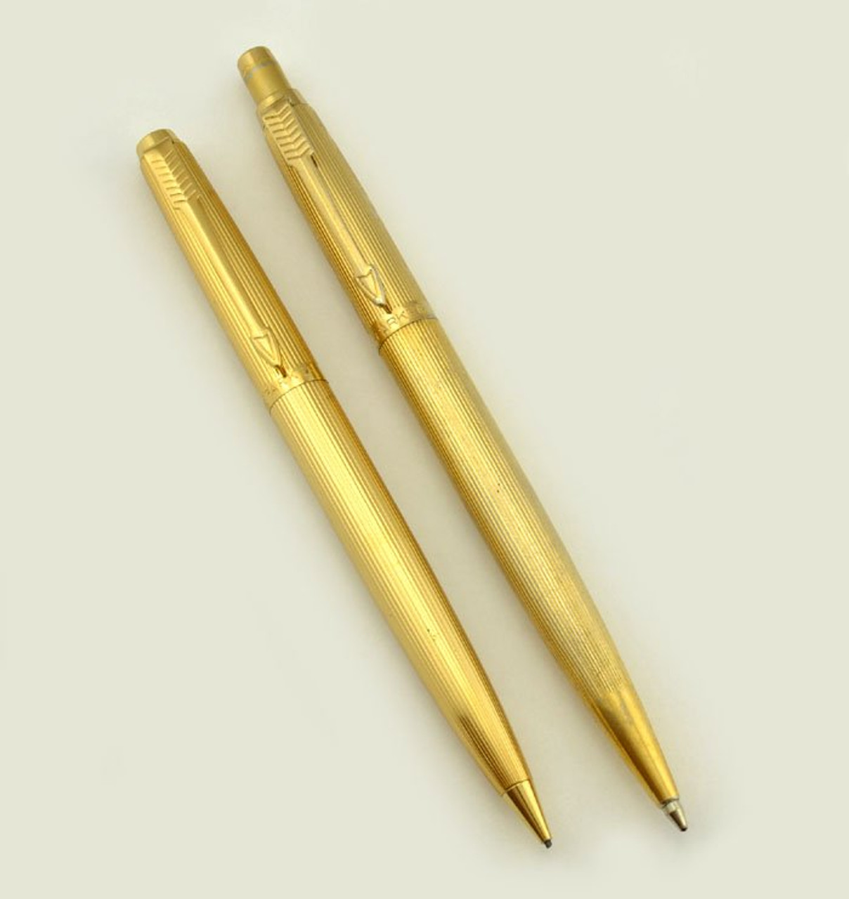 Parker Imperial Jotter Set - MP + BP, 1960s, Gold Plated, Lined (Excellent)