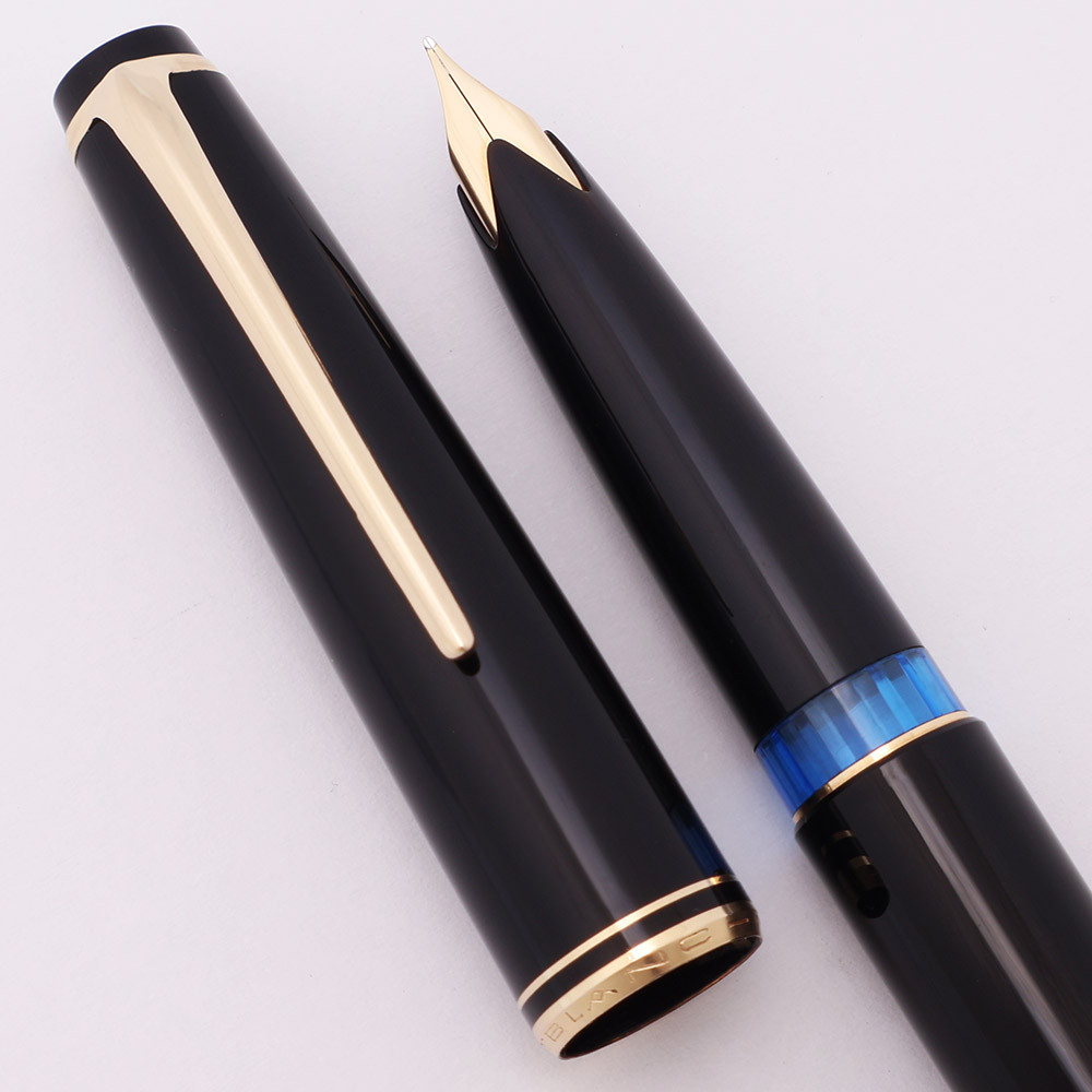 Montblanc 24 Fountain Pen (1960s) - Basic Black, Piston Filler, 14k Fine Nib (Excellent, Works Well)