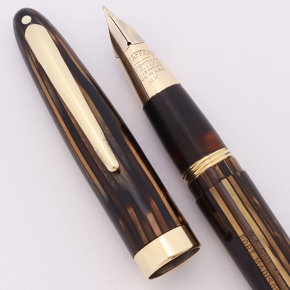 Sheaffer Triumph Lifetime Fountain Pen (1940s) - Golden Brown