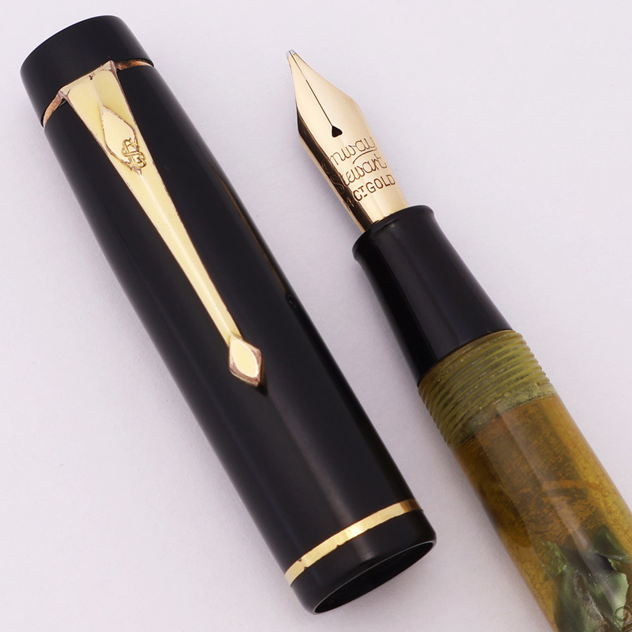 Conway Stewart No.286 万年筆 Conway Stewart 286 (Circa 1940s) - Marbled Green w Ink