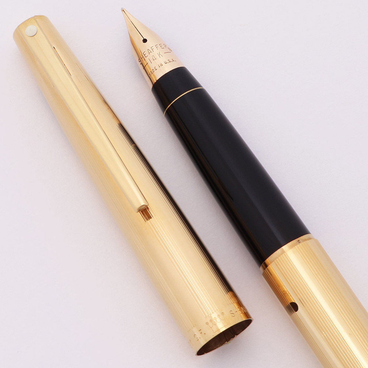 Sheaffer Stylist 777 Fountain Pen (1960s) - Gold Filled Lined, C/C, Fine 14k Triumph Nib (Excellent, Works Well)