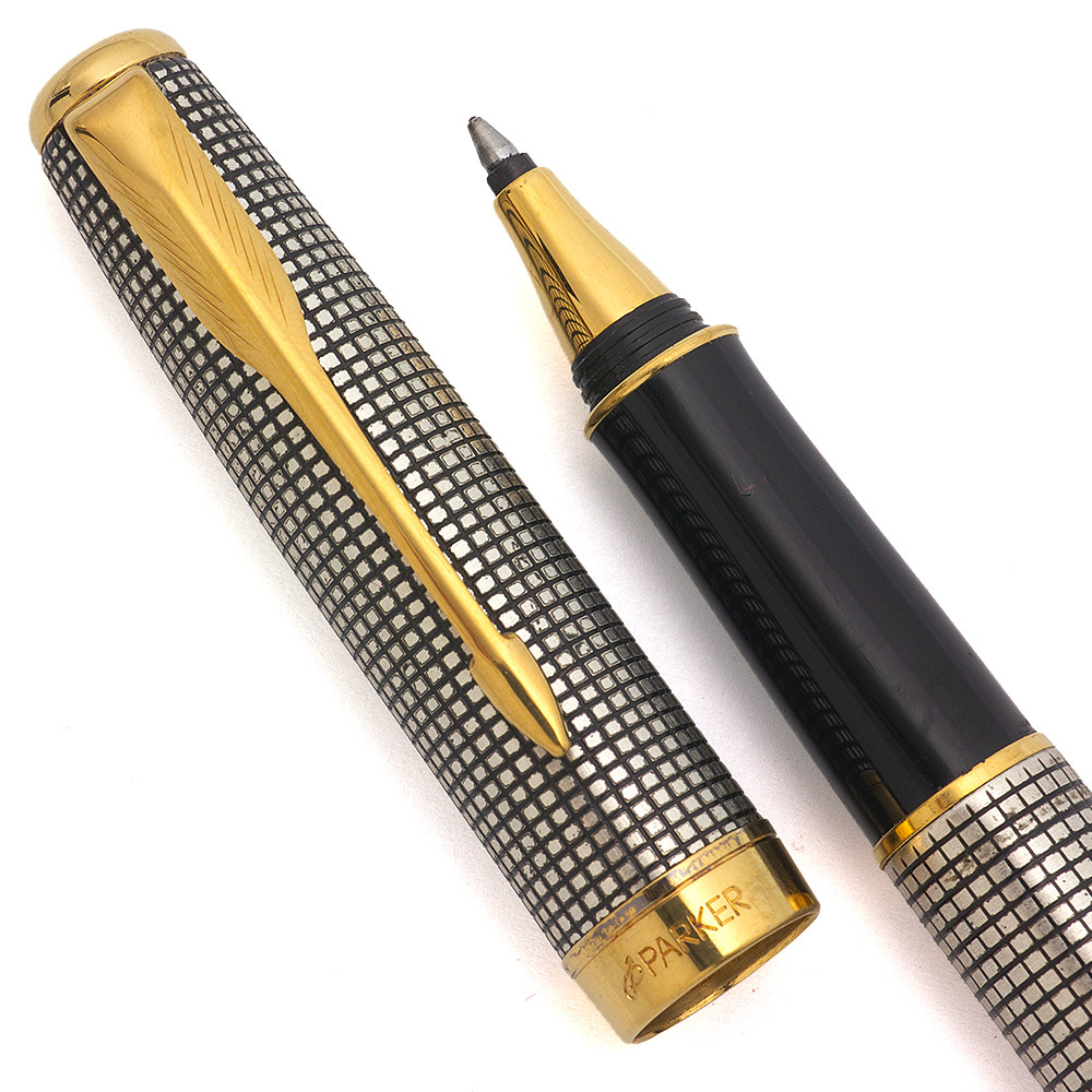 Parker Sonnet Cisele Rollerball Pen (2002) - Sterling Silver Grid