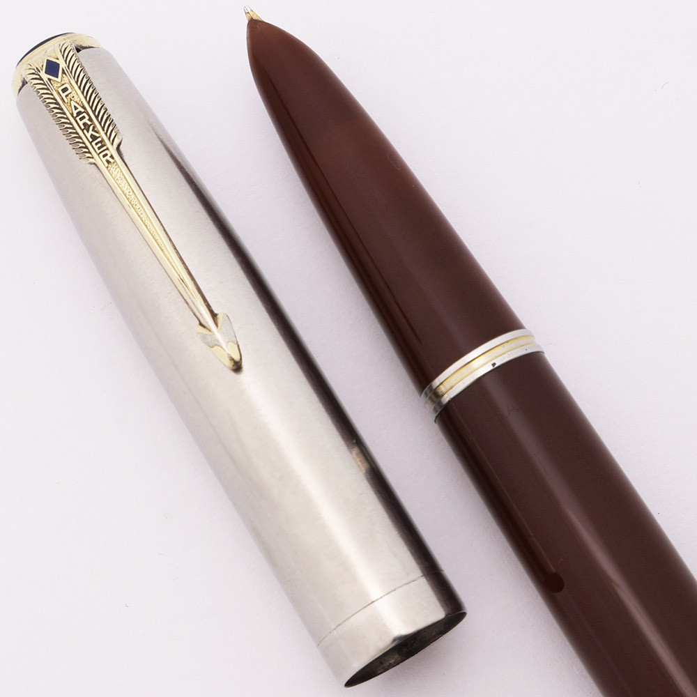 Parker 51 Vacumatic (USA, 1947) - Cordovan Brown, Lustraloy Cap w