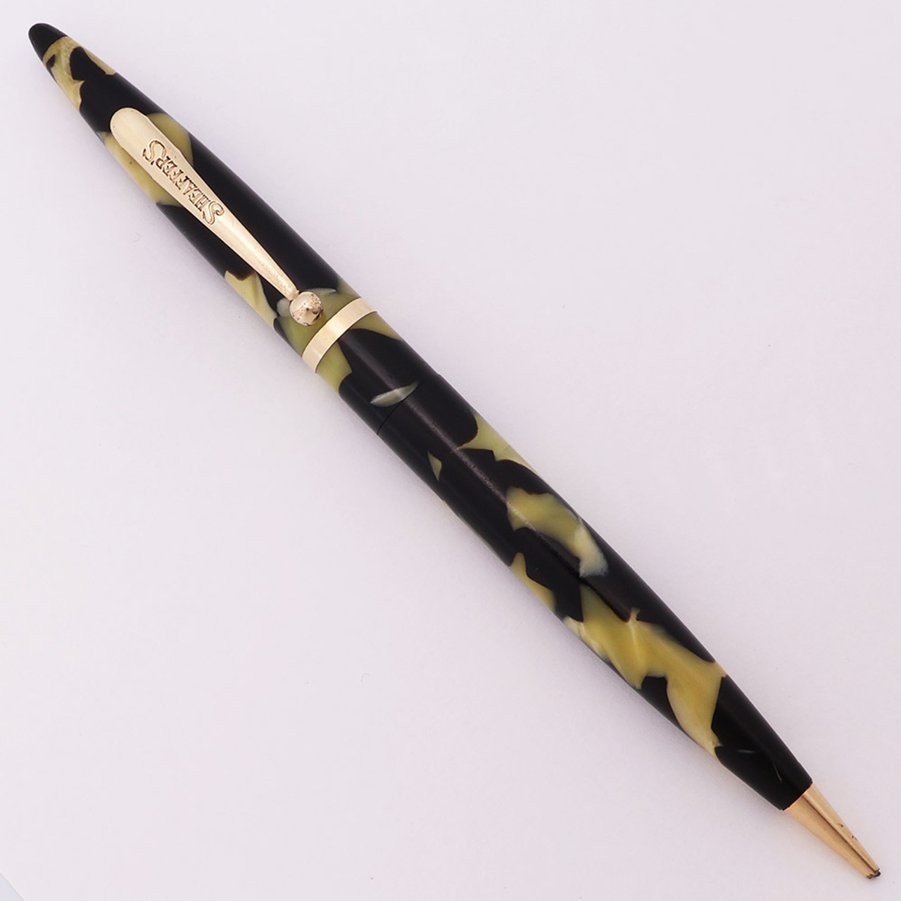 Sheaffer Balance Oversized Mechanical Pencil (1937-42) - Black and Pearl, 1.1mm Leads (Excellent, Works Well)